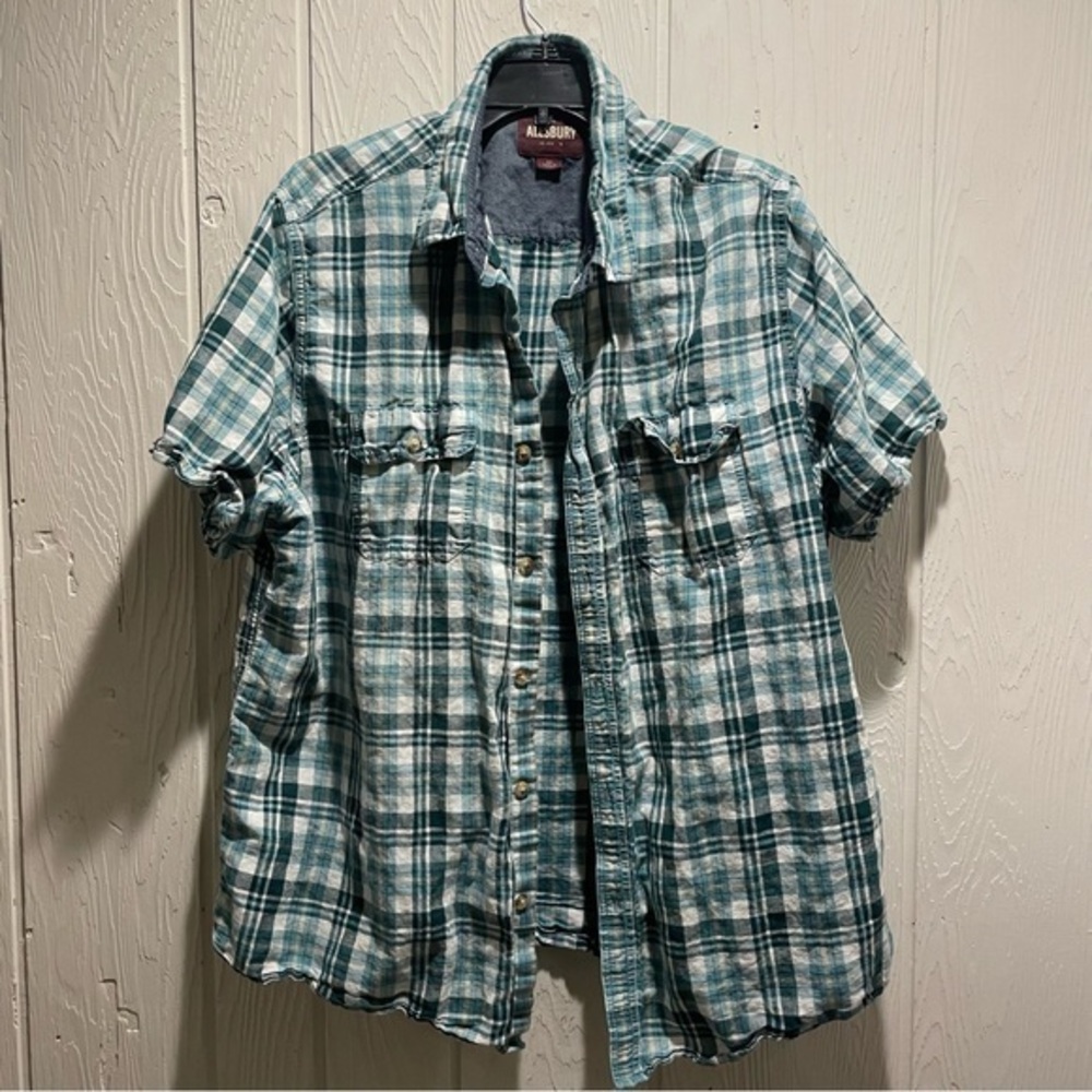 Alesbury Men’s 2X Green Plaid Shirt